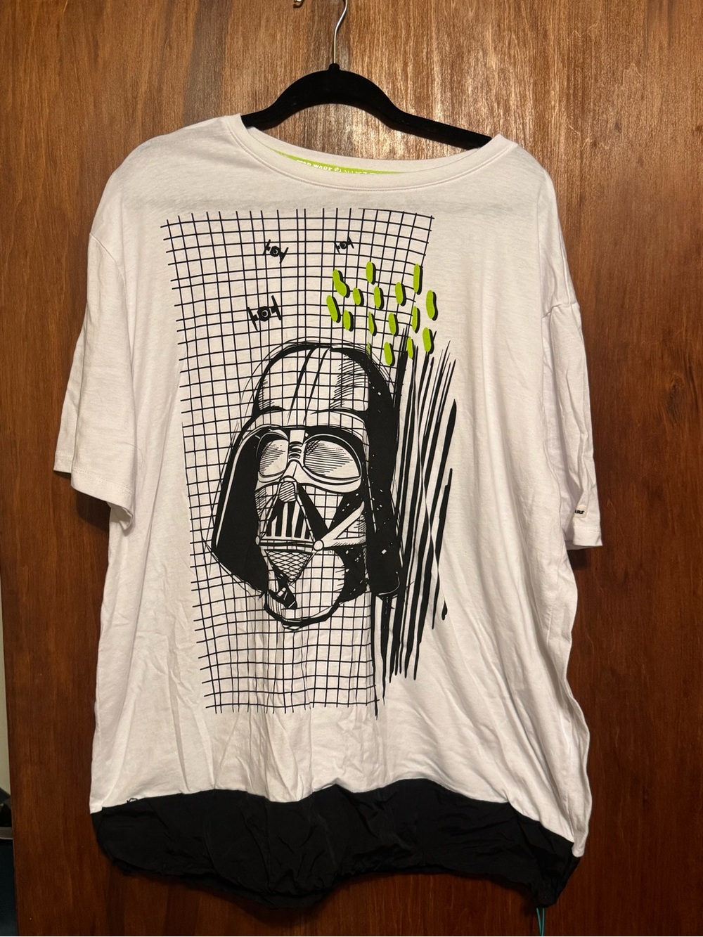 Star Wars Darth Vader Graphic Drawstring Hem Shirt Size XL